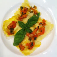 LOBSTER RAVIOLI WITH HERBS AND TOMATOE SAUCE