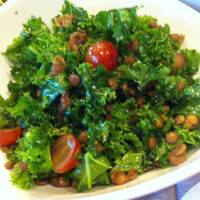 kale salad with lentels